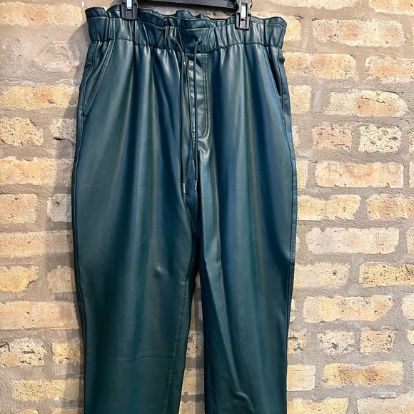 Edgy & Chic Faux Leather Jogger Pants - Abercrombie & Fitch (Size Medium) - Picture 2 of 8